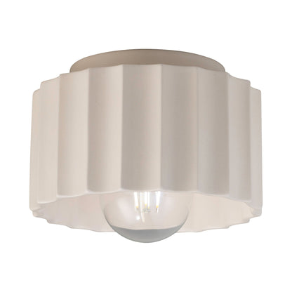 Radiance Gear Flush Mount Ceiling Light in Matte White.