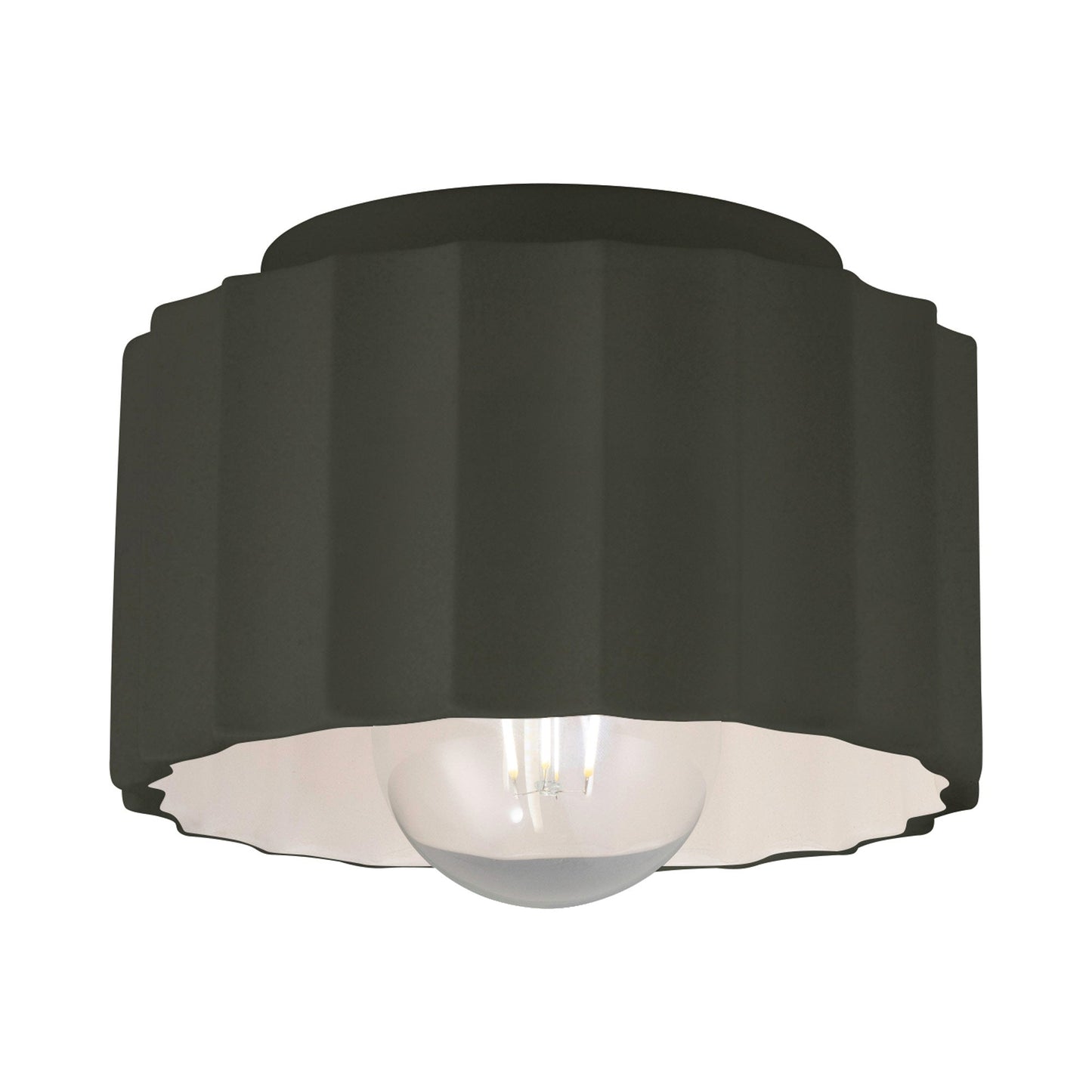 Radiance Gear Flush Mount Ceiling Light in Pewter Green.