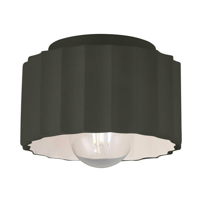 Radiance Gear Flush Mount Ceiling Light in Pewter Green.