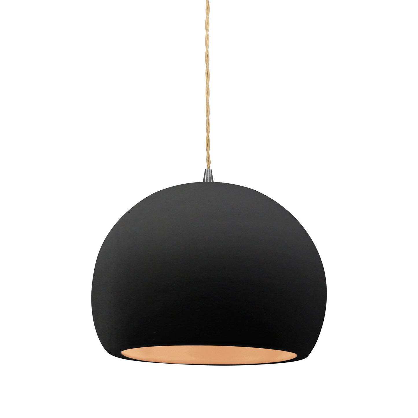 Radiance Globe LED Pendant Light in Carbon Matte Black/Champagne Gold/Brushed Nickel (Medium).