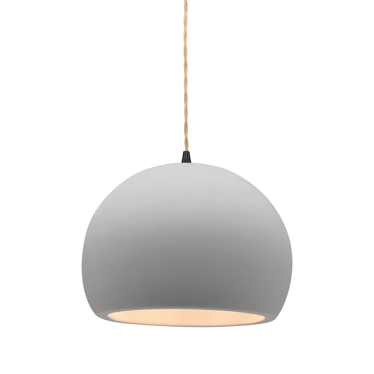 Radiance Globe LED Pendant Light in Bisque/Matte Black (Medium).