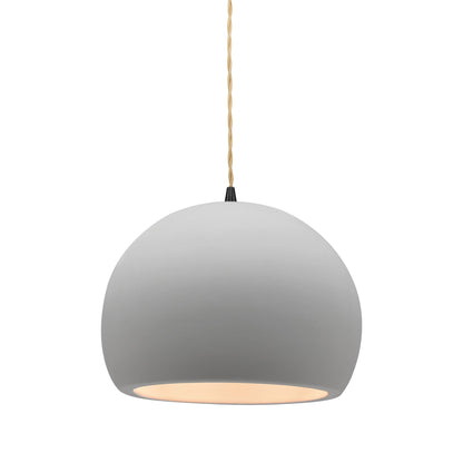 Radiance Globe LED Pendant Light in Bisque/Matte Black (Medium).