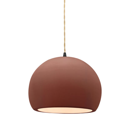 Radiance Globe LED Pendant Light in Canyon Clay/Matte Black (Medium).
