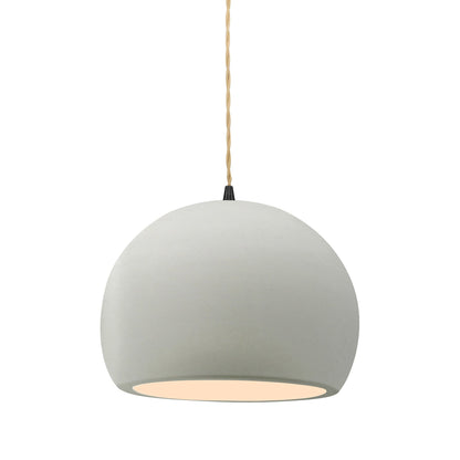 Radiance Globe LED Pendant Light in Matte White/Matte Black (Medium).