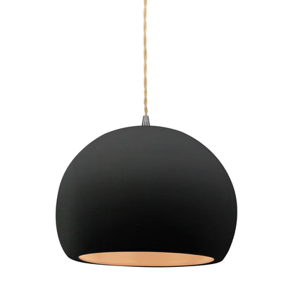 Radiance Globe LED Pendant Light in Carbon Matte Black/Champagne Gold/Brushed Nickel (Large).
