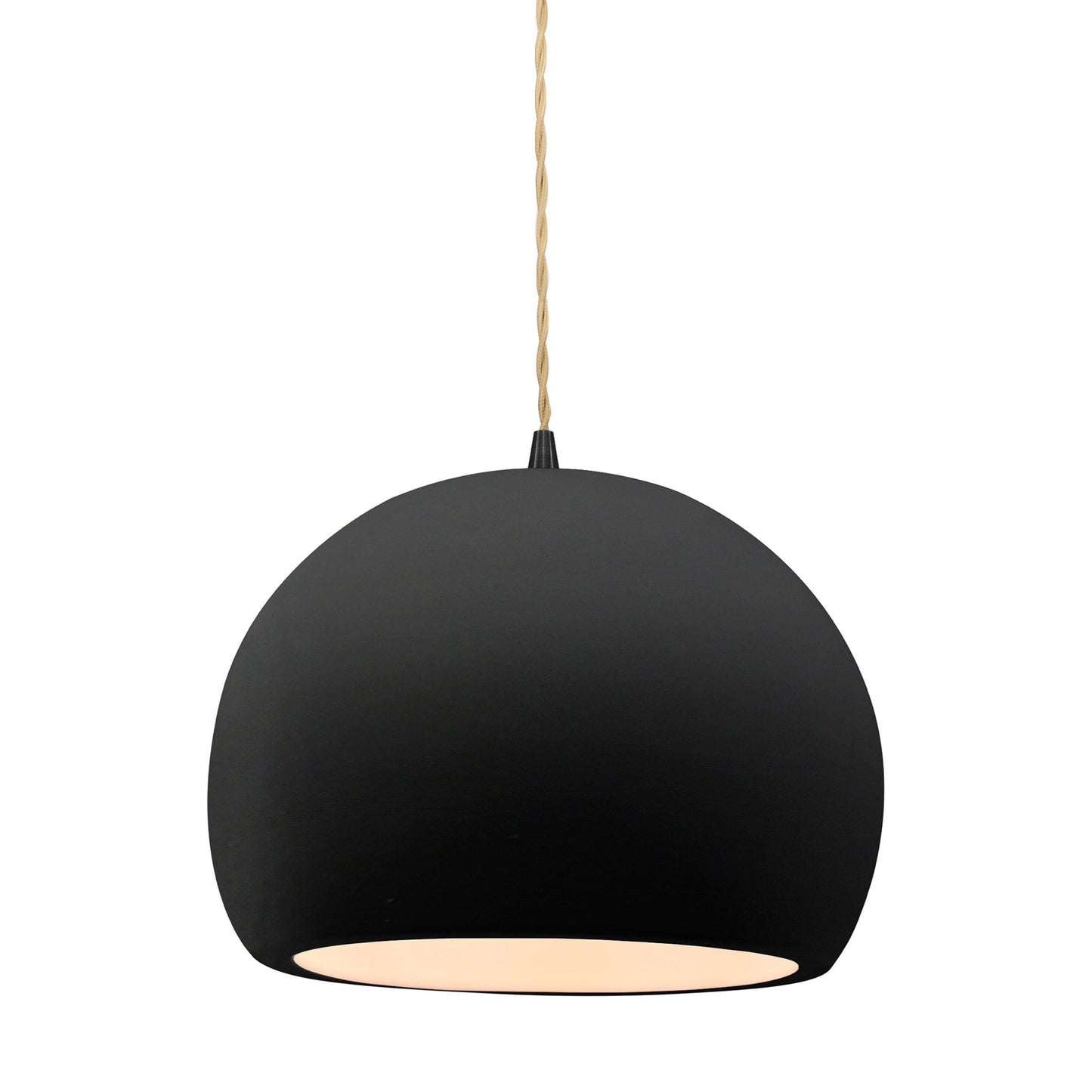 Radiance Globe LED Pendant Light in Carbon Matte Black/Matte Black (Large).