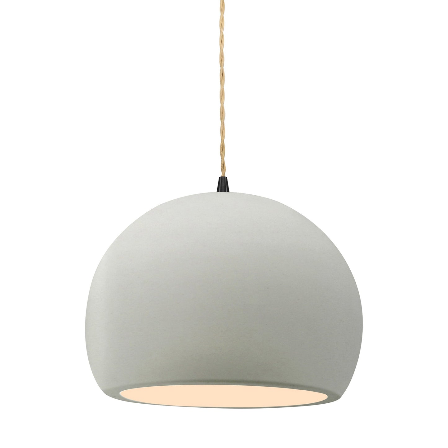 Radiance Globe LED Pendant Light in Matte White/Matte Black (Large).