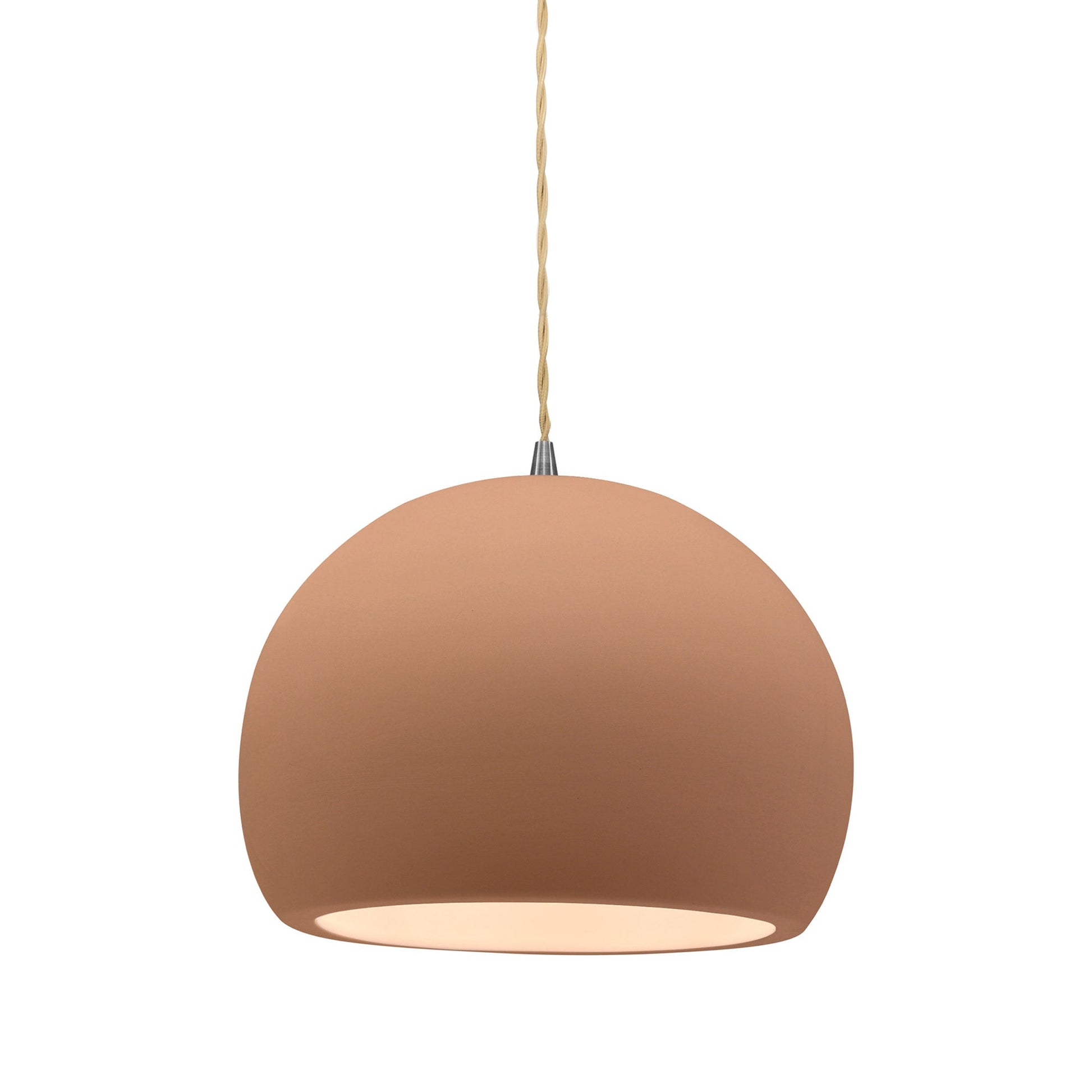 Radiance Globe Pendant Light in Adobe/Brushed Nickel (Medium).