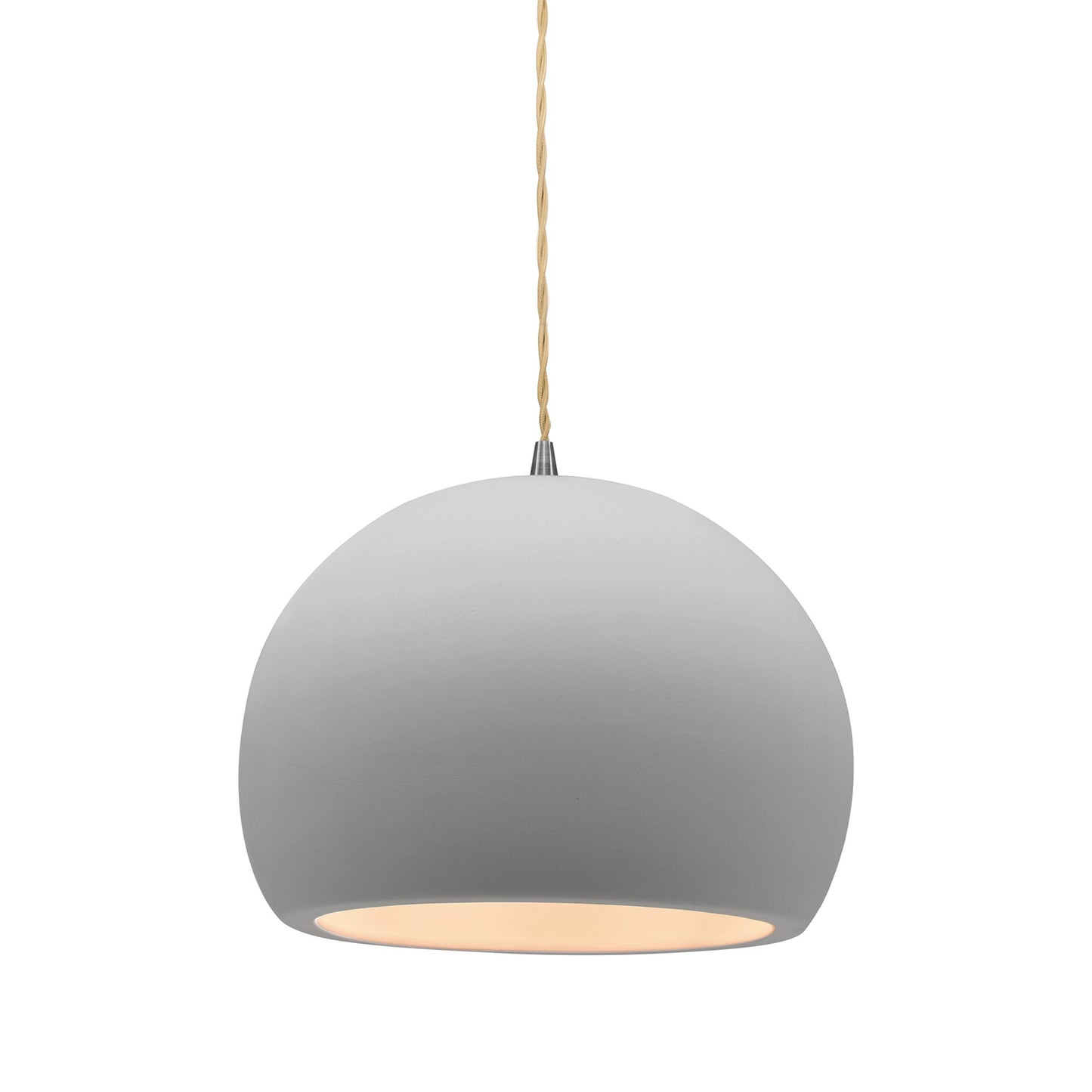 Radiance Globe Pendant Light in Bisque/Brushed Nickel (Medium).