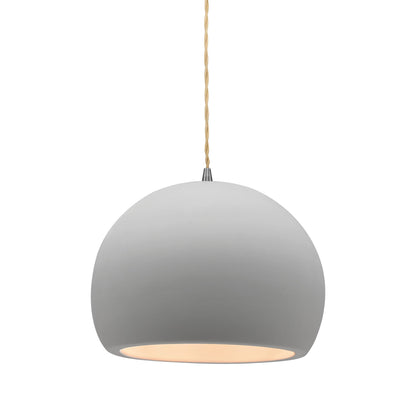 Radiance Globe Pendant Light in Bisque/Brushed Nickel (Medium).