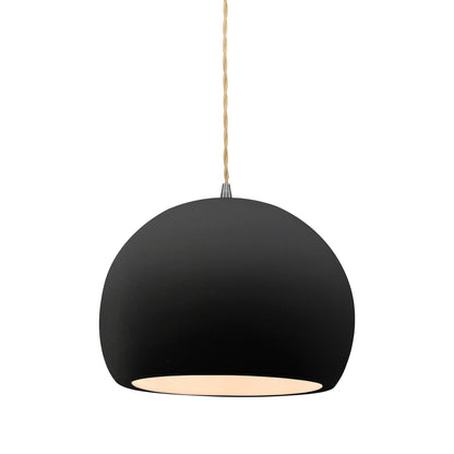 Radiance Globe Pendant Light in Carbon Matte Black/Brushed Nickel (Medium).