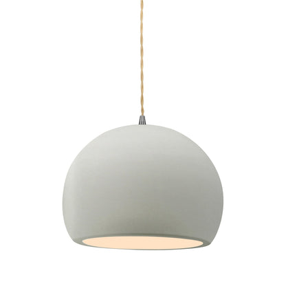 Radiance Globe Pendant Light in Matte White/Brushed Nickel (Medium).