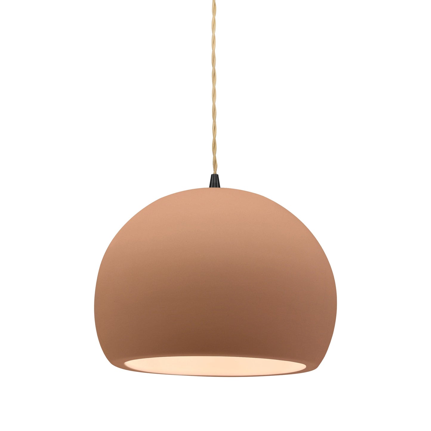 Radiance Globe Pendant Light in Adobe/Matte Black (Medium).