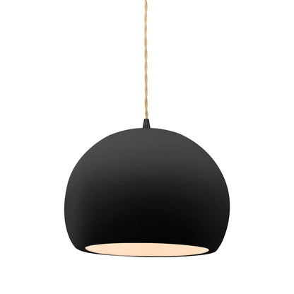 Radiance Globe Pendant Light in Carbon Matte Black/Matte Black (Medium).