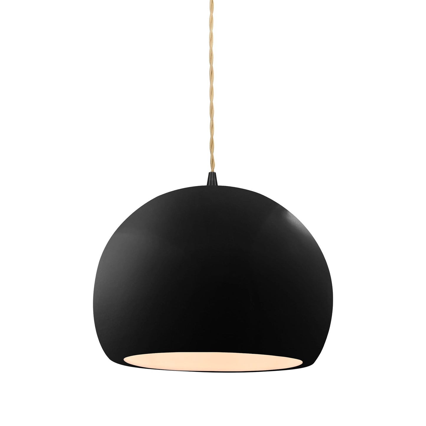 Radiance Globe Pendant Light in Gloss Black/Matte Black (Medium).