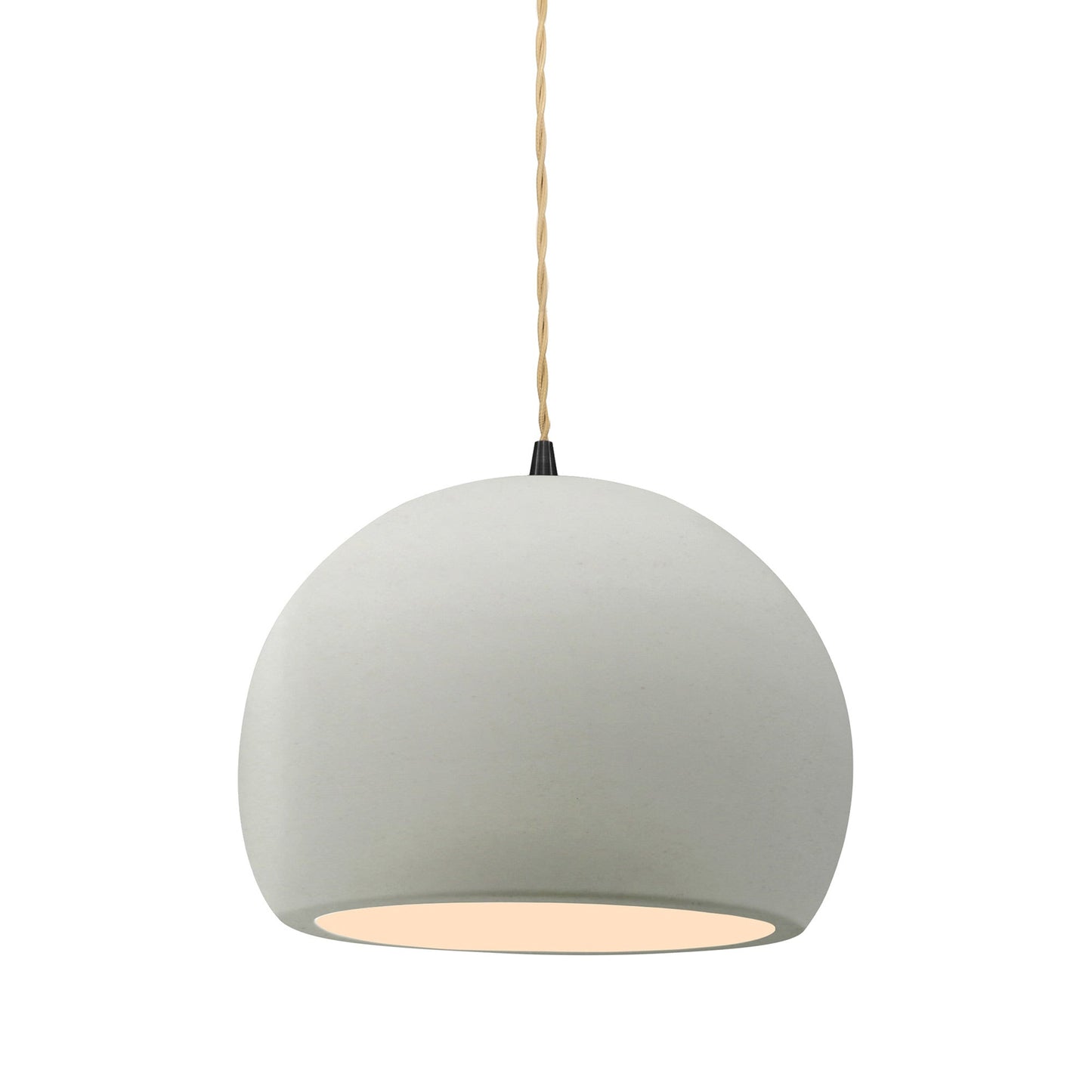 Radiance Globe Pendant Light in Matte White/Matte Black (Medium).