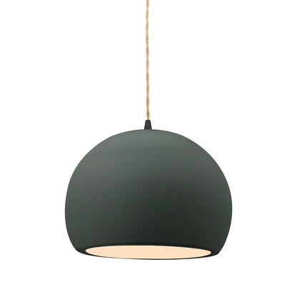Radiance Globe Pendant Light in Pewter Green/Matte Black (Medium).