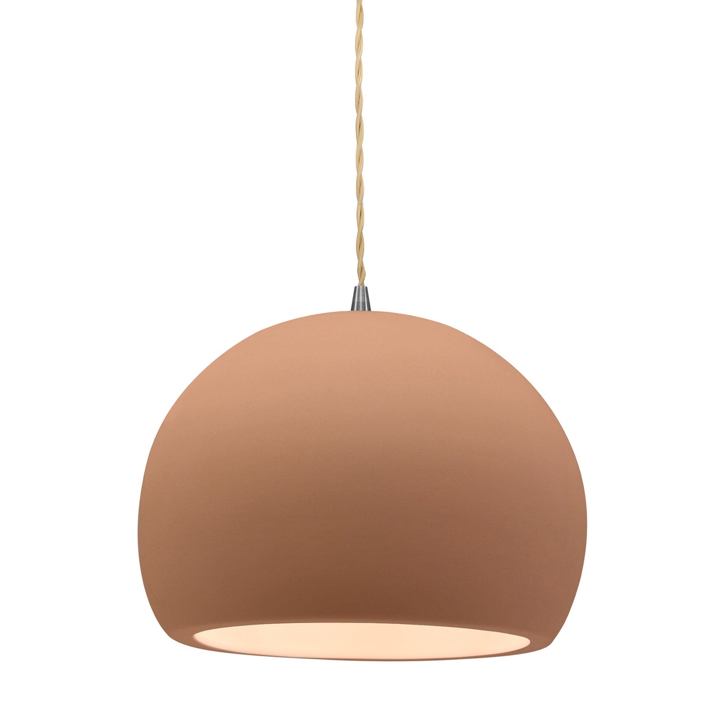 Radiance Globe Pendant Light in Adobe/Brushed Nickel (Large).