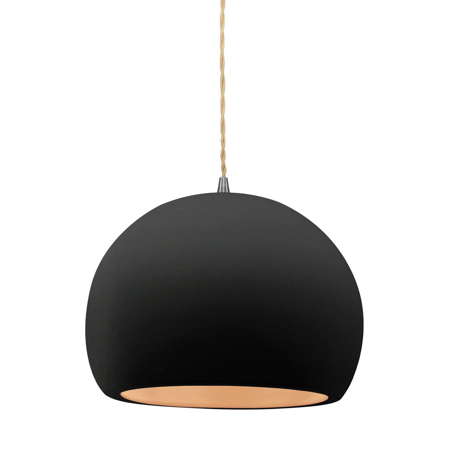 Radiance Globe Pendant Light in Carbon Matte Black/Champagne Gold/Brushed Nickel (Large).
