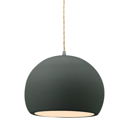 Radiance Globe Pendant Light in Pewter Green/Brushed Nickel (Large).