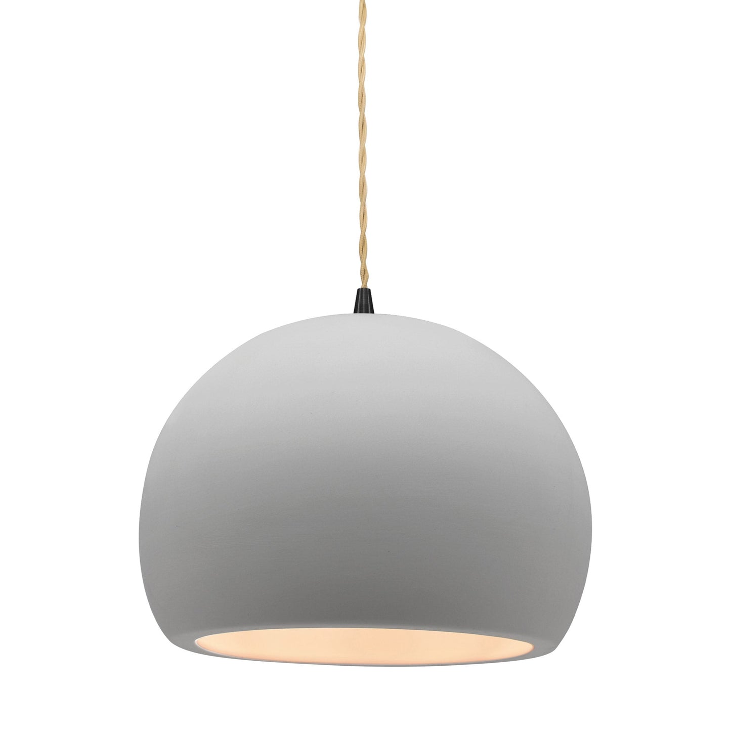 Radiance Globe Pendant Light in Bisque/Matte Black (Large).