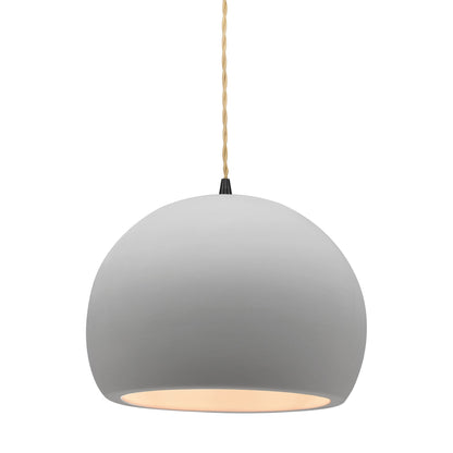 Radiance Globe Pendant Light in Bisque/Matte Black (Large).