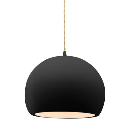 Radiance Globe Pendant Light in Carbon Matte Black/Matte Black (Large).