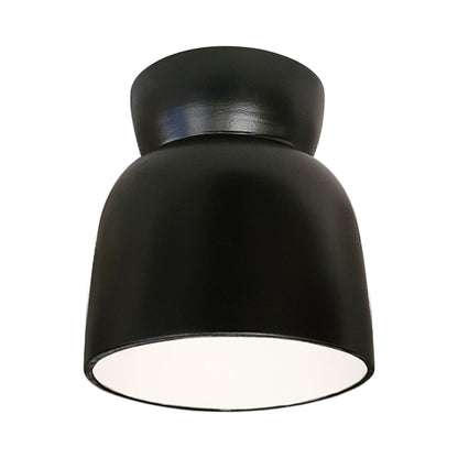 Radiance Hourglass Flush Mount Ceiling Light in Carbon Matte Black.