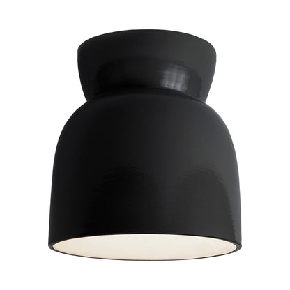 Radiance Hourglass Flush Mount Ceiling Light in Gloss Black.