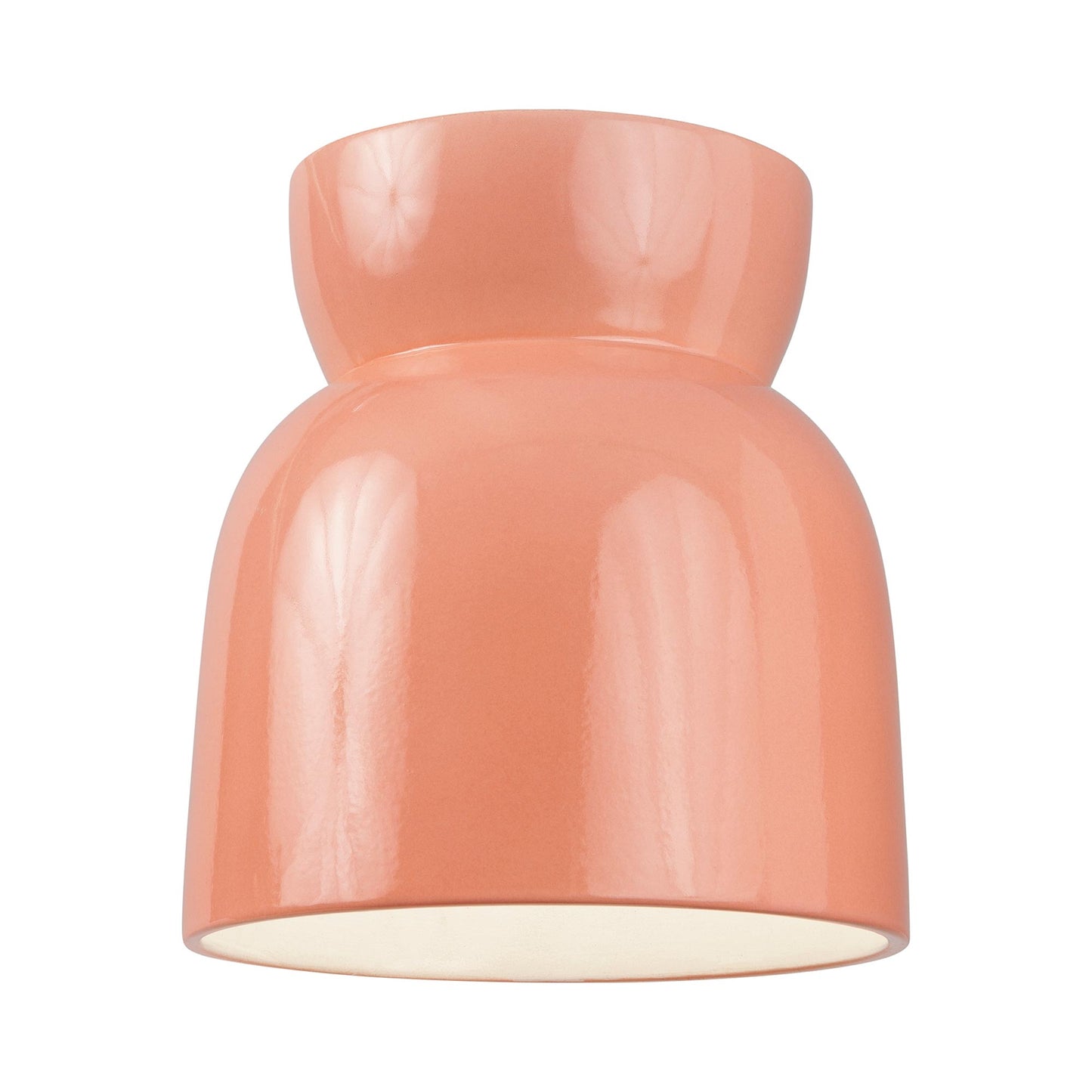 Radiance Hourglass Flush Mount Ceiling Light in Gloss Blush.