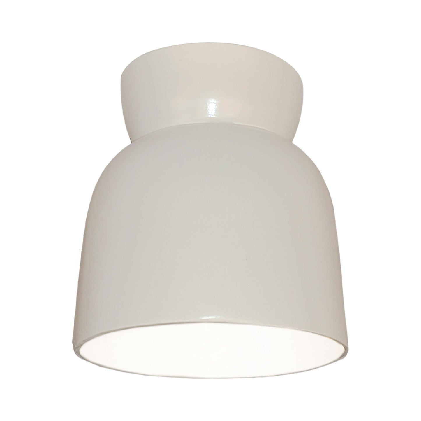 Radiance Hourglass Flush Mount Ceiling Light in Gloss White.