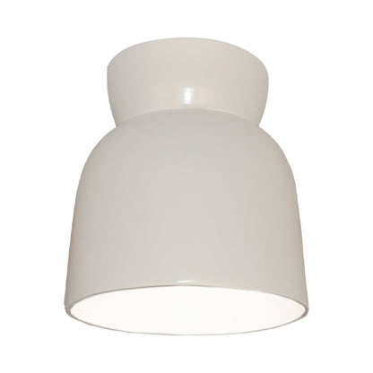 Radiance Hourglass Flush Mount Ceiling Light in Gloss White.