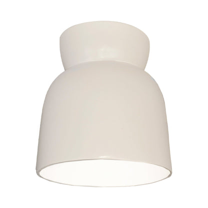 Radiance Hourglass Flush Mount Ceiling Light in Matte White.