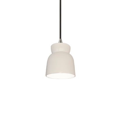 Radiance Hourglass LED Pendant Light in Matte White/Brushed Nickel/Black.