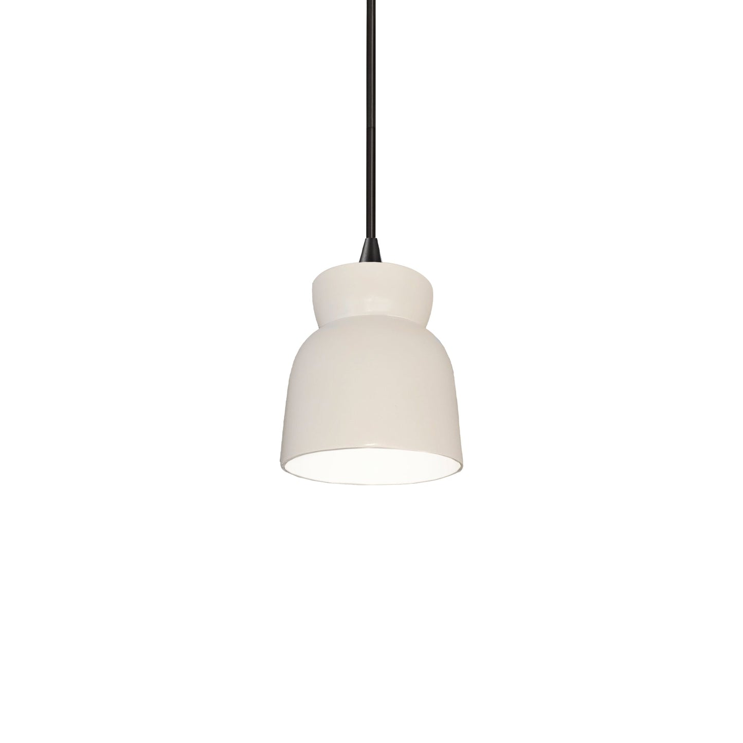 Radiance Hourglass LED Pendant Light in Matte White/Matte Black/Black.