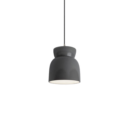 Radiance Hourglass Pendant Light in Gloss Grey/Brushed Nickel/Black.