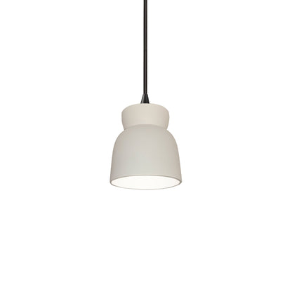 Radiance Hourglass Pendant Light in Bisque/Matte Black/Black.
