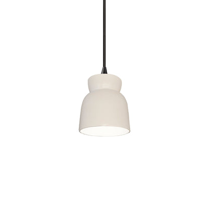Radiance Hourglass Pendant Light in Matte White/Matte Black/Black.