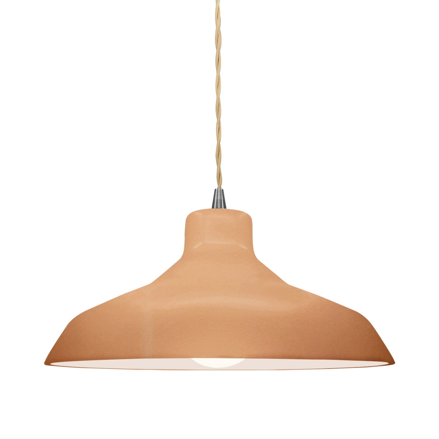 Radiance Loft LED Pendant Light in Adobe/Brushed Nickel/Beige Twist.