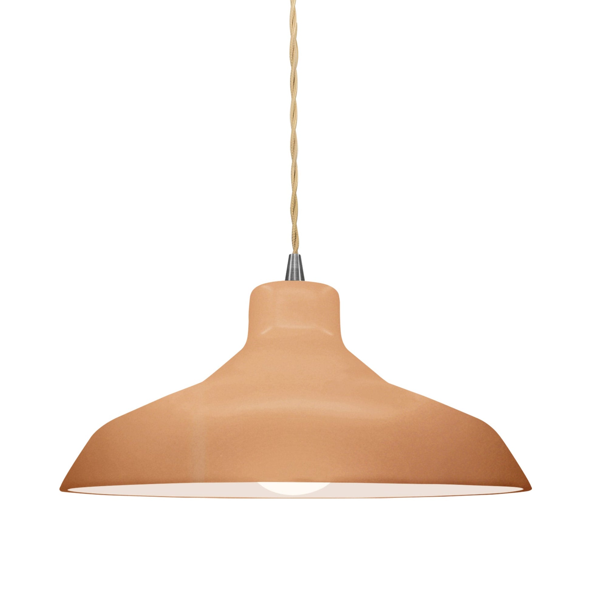 Radiance Loft LED Pendant Light in Adobe/Brushed Nickel/Beige Twist.