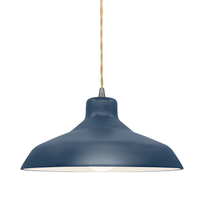 Radiance Loft LED Pendant Light in Midnight Sky/Brushed Nickel/Beige Twist.