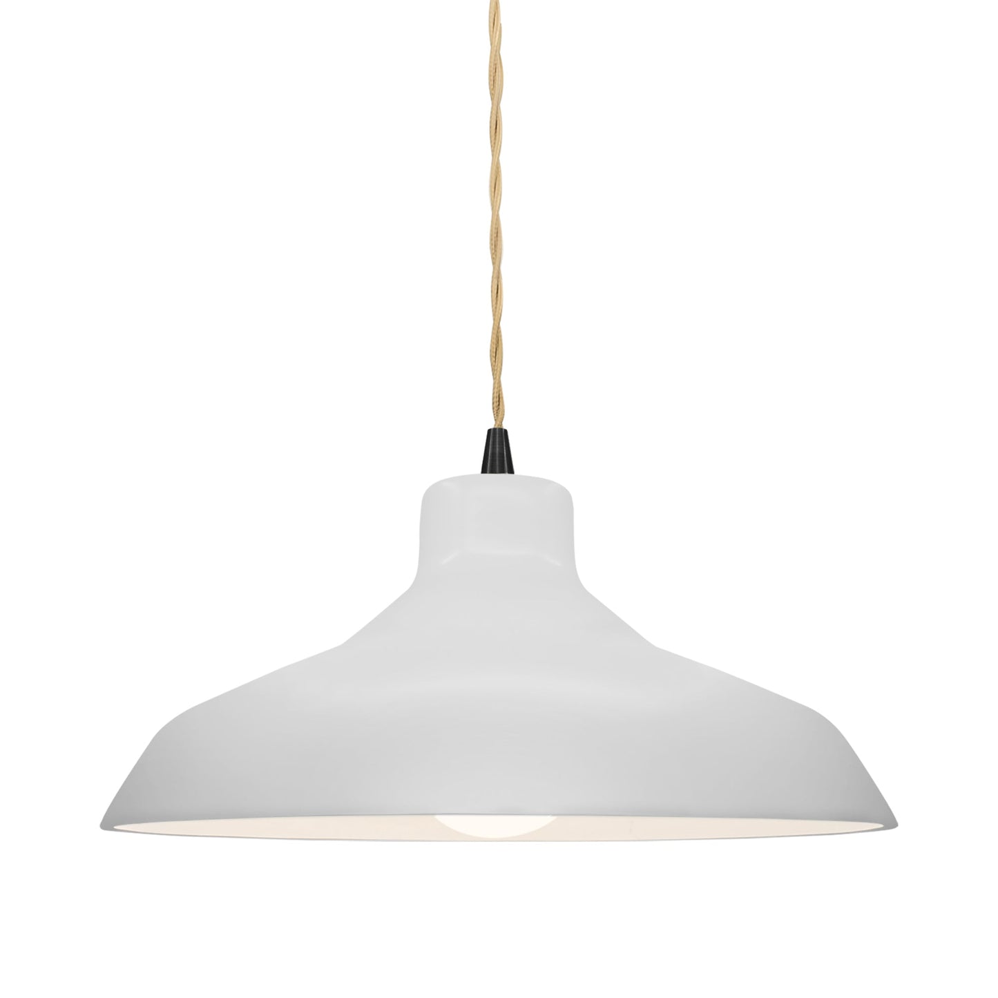 Radiance Loft LED Pendant Light in Bisque/Matte Black/Beige Twist.