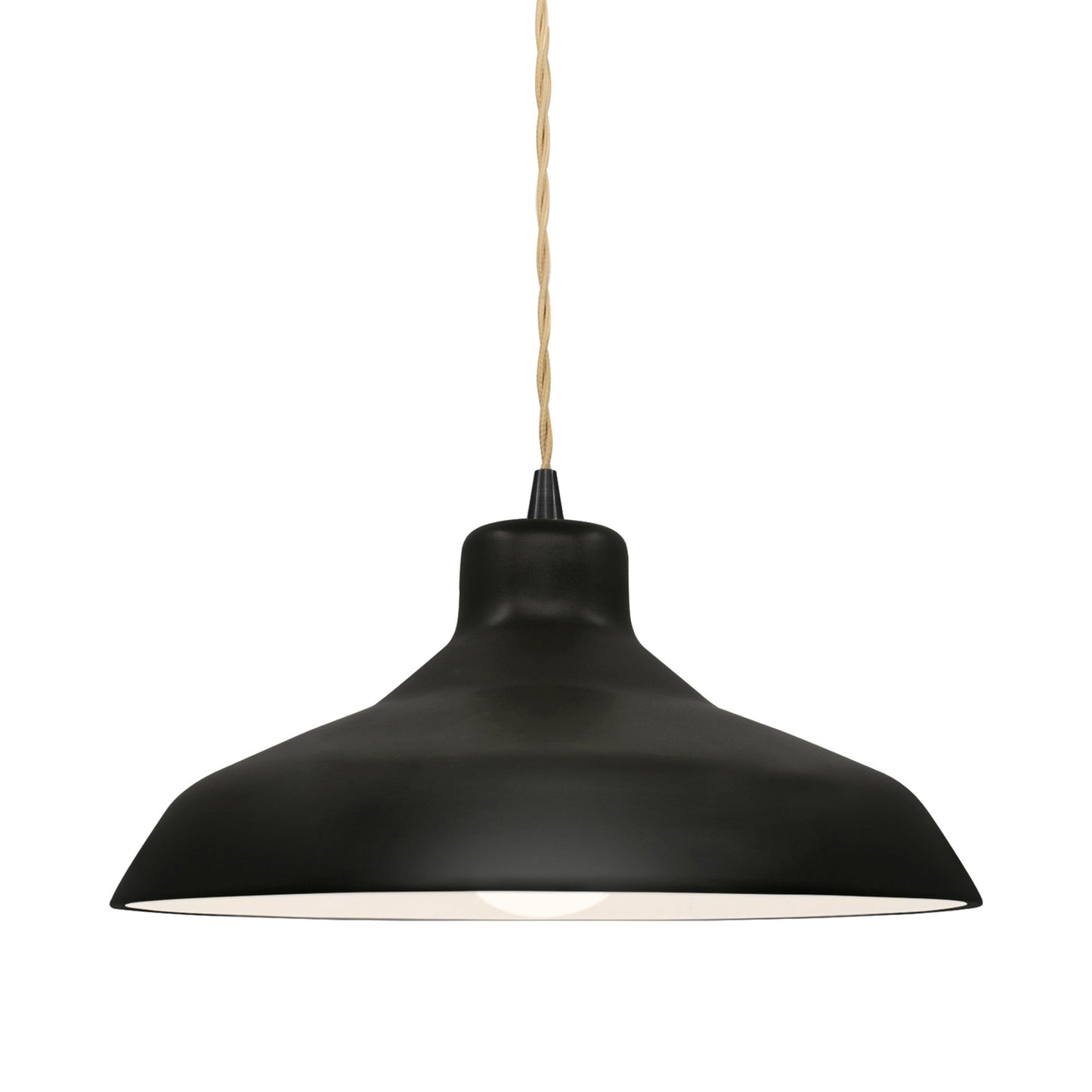 Radiance Loft LED Pendant Light in Carbon Matte Black/Matte Black/Beige Twist.