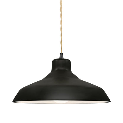 Radiance Loft LED Pendant Light in Carbon Matte Black/Matte Black/Beige Twist.