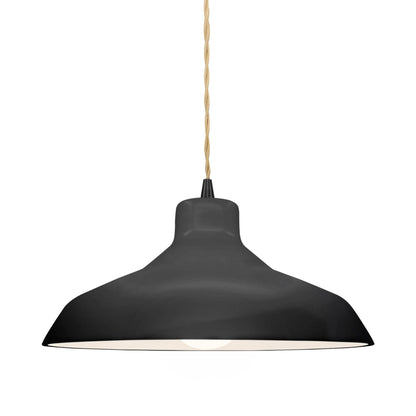 Radiance Loft LED Pendant Light in Gloss Black/Matte Black/Beige Twist.