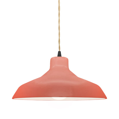 Radiance Loft LED Pendant Light in Gloss Blush/Matte Black/Beige Twist.