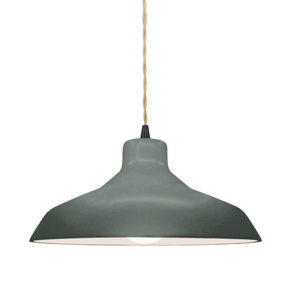 Radiance Loft LED Pendant Light in Pewter Green/Matte Black/Beige Twist.