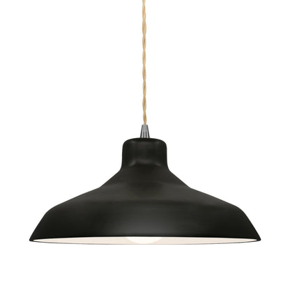 Radiance Loft Pendant Light in Carbon Matte Black/Brushed Nickel/Beige Twist.