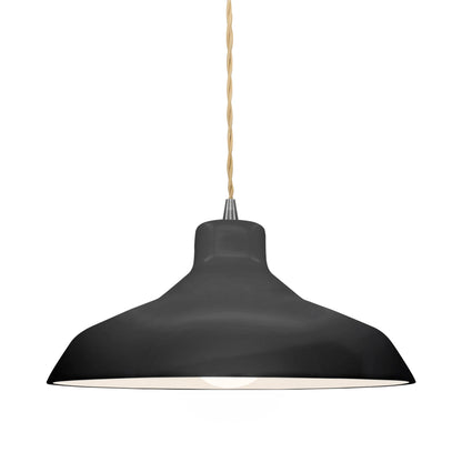 Radiance Loft Pendant Light in Gloss Black/Brushed Nickel/Beige Twist.