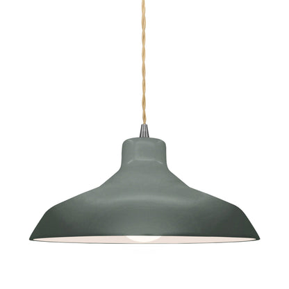 Radiance Loft Pendant Light in Pewter Green/Brushed Nickel/Beige Twist.